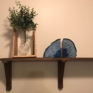 Blue Agate Bookends